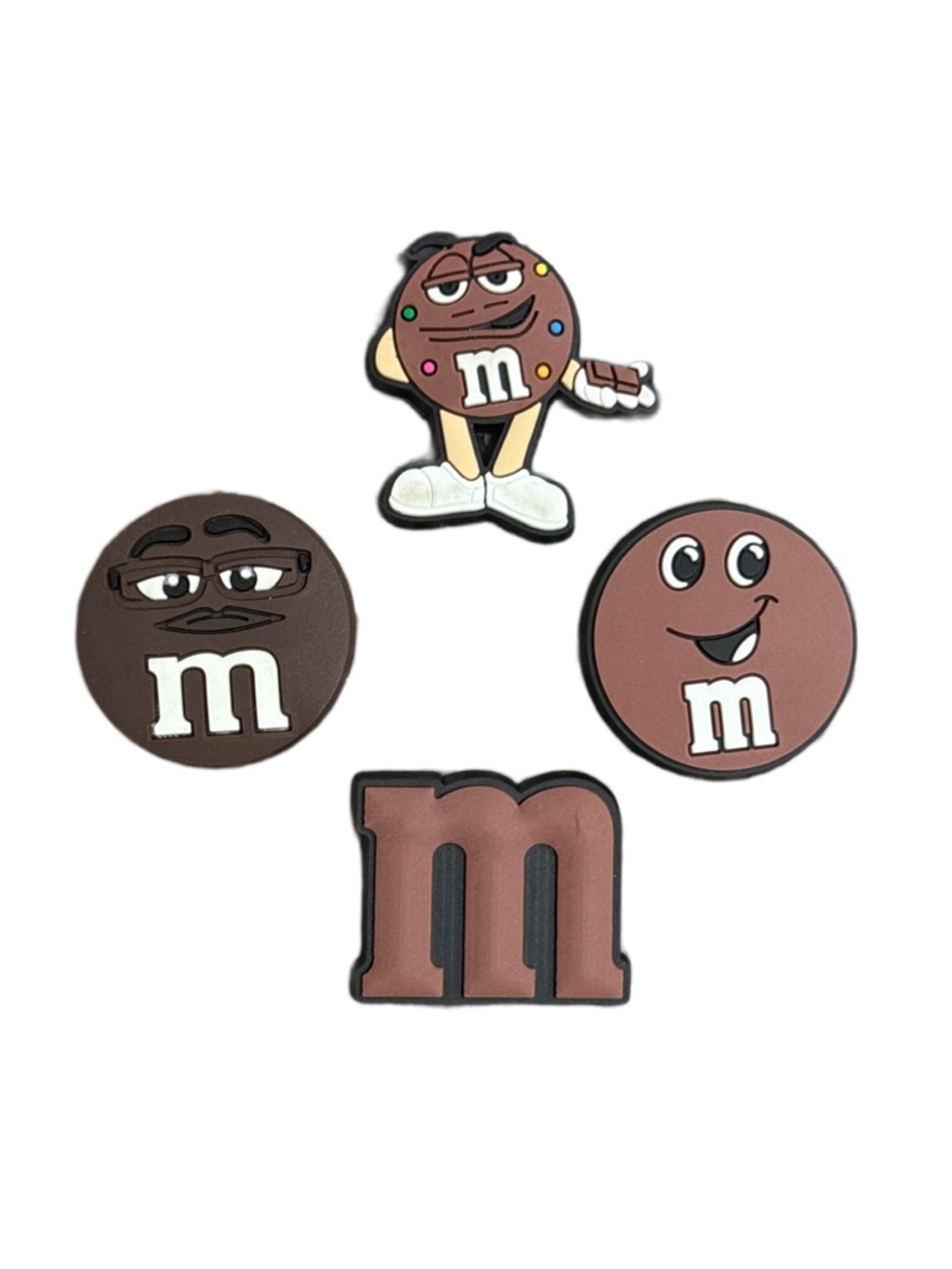 Brown Character Shoe Charms Set - Chocolate Mix